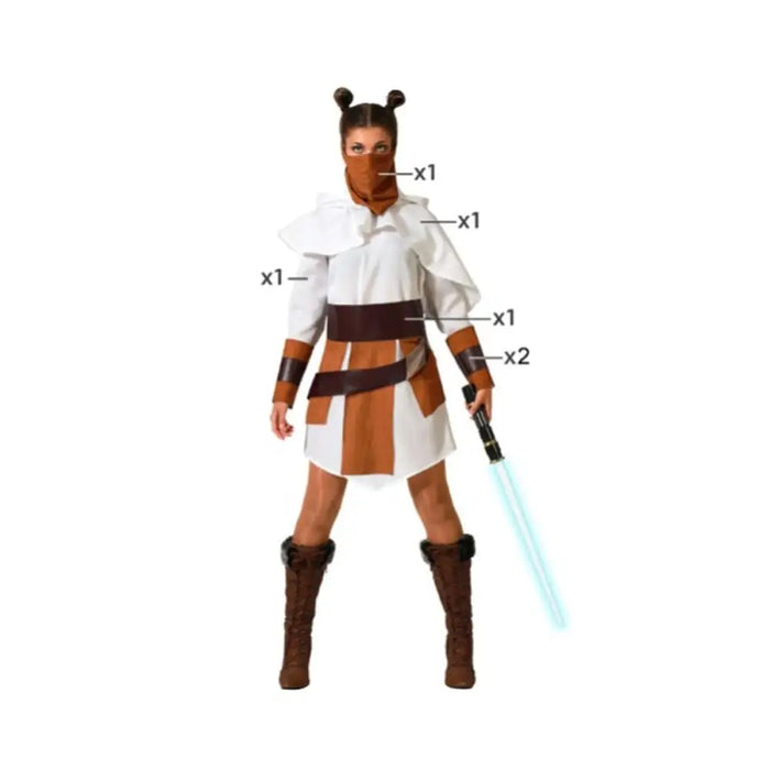 Маскировъчен костюм за възрастни Бял M/L