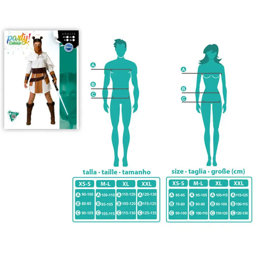 Маскировъчен костюм за възрастни Бял XS/S