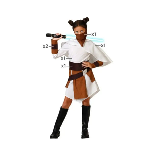 Маскировъчен костюм за деца Бял 10-12 години