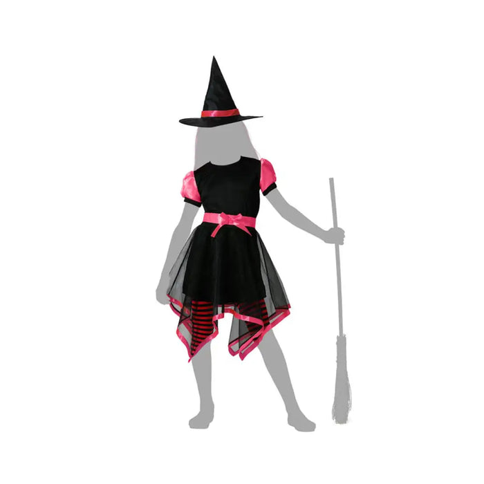 Маскировъчен костюм за деца Розов Вещица