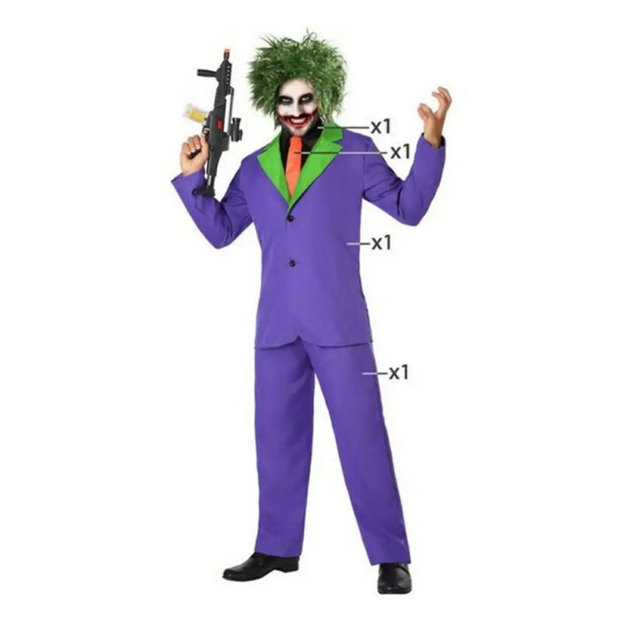 Маскировъчен костюм за възрастни Joker Лилав Убиец (3 Части)