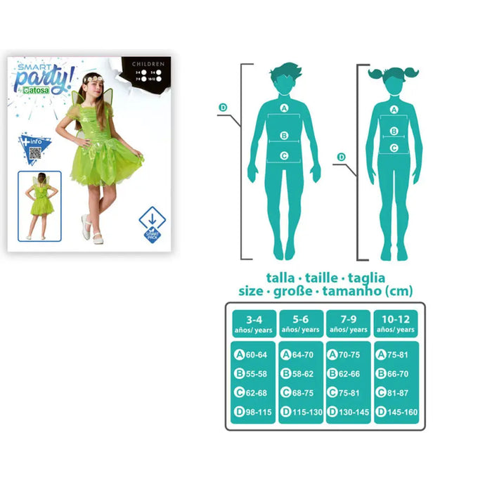 Маскировъчен костюм за деца Зелен Фея