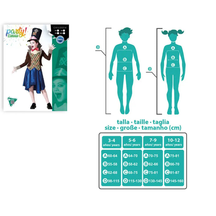 Маскировъчен костюм за деца Жена луд шапкар