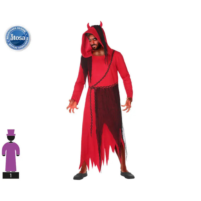 Маскировъчен костюм за възрастни Червен Демон XL (1 Части)