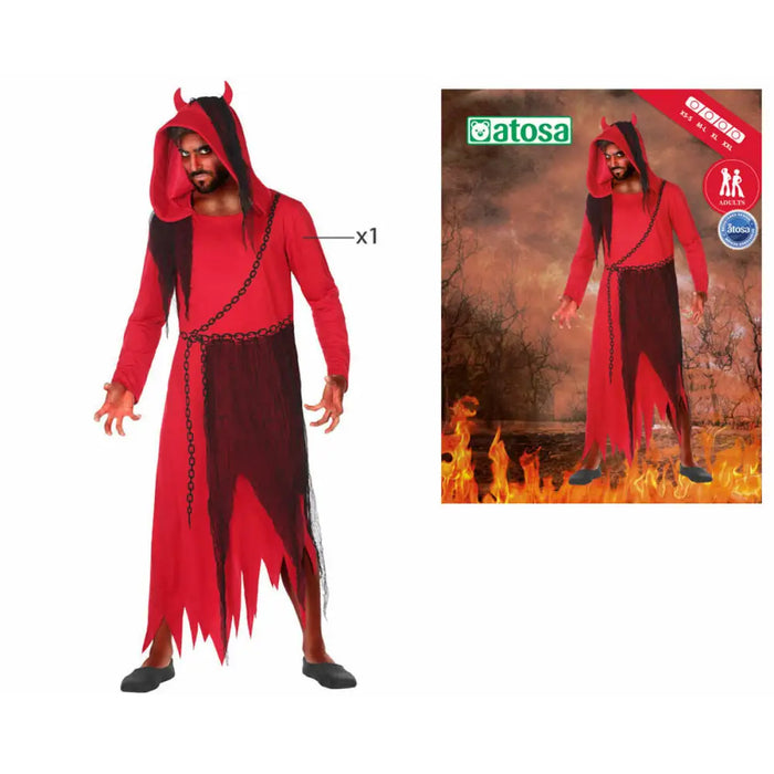 Маскировъчен костюм за възрастни Червен Демон XL (1 Части)