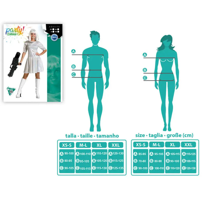 Маскировъчен костюм за възрастни Бял