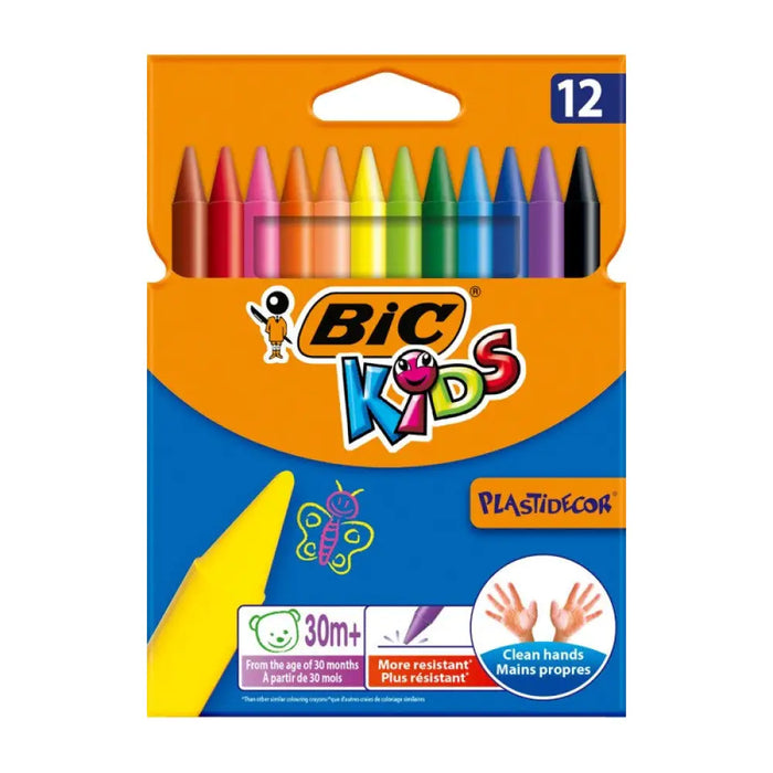 МАСЛЕНИ ПАСТЕЛИ 12 ЦВЯТА PLASTIDECOR BIC