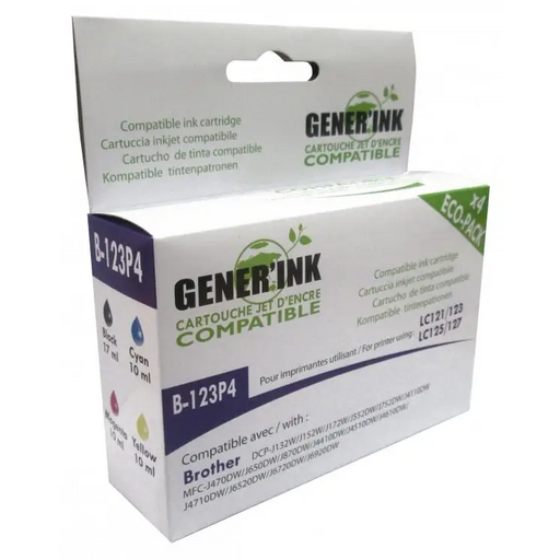 Мастилница GENERIK LC123/121/125 BROTHER (BK-C-M-Y)