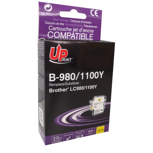 Мастилница INKTEC Brother LC1100Y/980Y/67Y/65Y/61Y/38Y Жълт