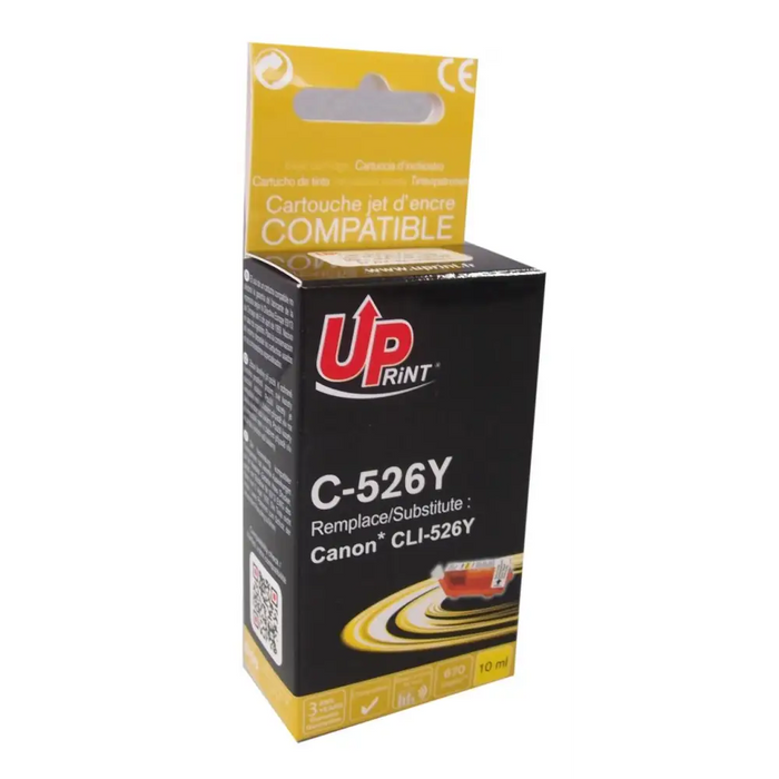 Мастилница UPRINT CLI526 CANON С чип Yellow