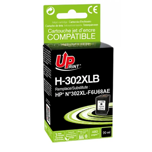 Мастилница UPRINT F6U68AE-N°302XL HP Черен