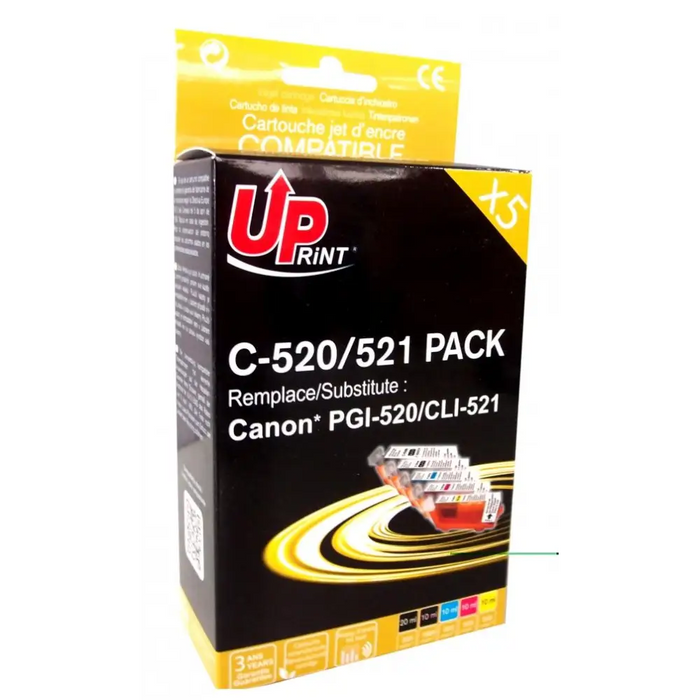 Мастилница UPRINT комплект CANON PGI-520 + CLI-521BK/C/M/Y