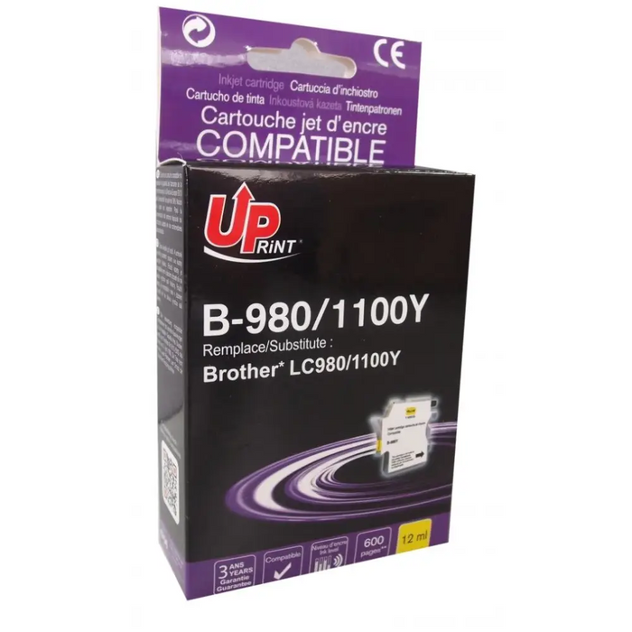 Мастилница UPRINT LC980/1100 BROTHER Yellow