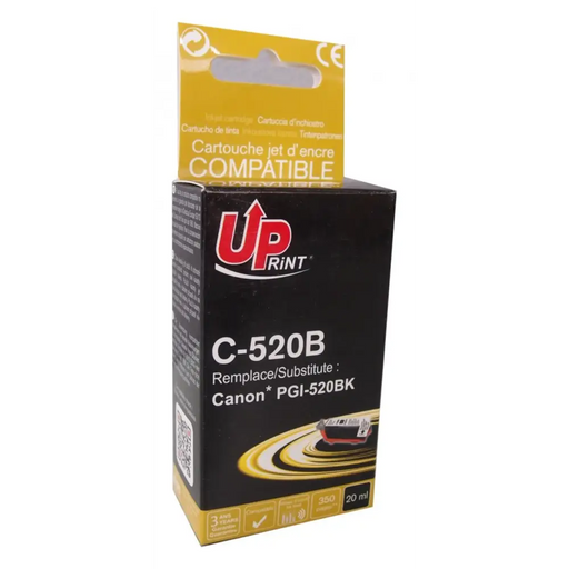 Мастилница UPRINT PGI520 CANON С чип Черен