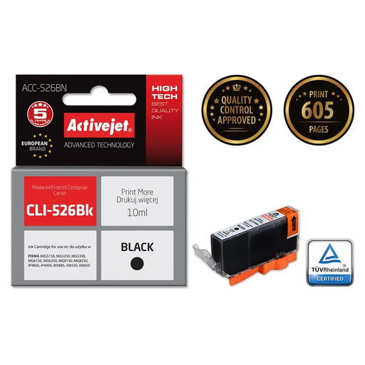 Мастило Activejet ACC-526CN (заместител за Canon CLI-526C;
