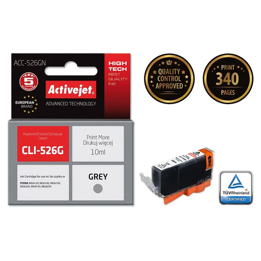 Мастило Activejet ACC-526GN (заместител за Canon CLI-526G;