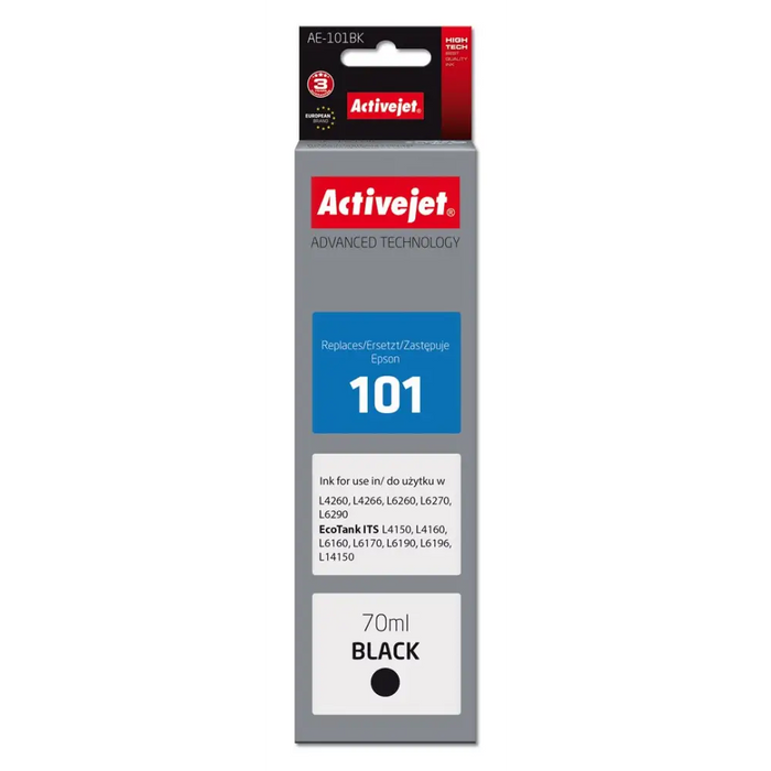 Мастило Activejet AE-101BK (заместител за Epson 101;