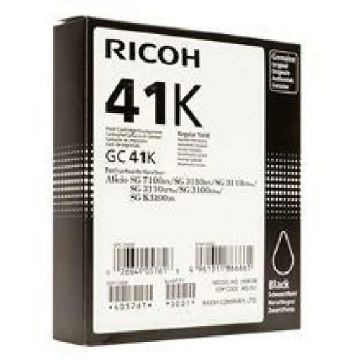 Мастило гел RICOH GC41K 2500 копия Черен
