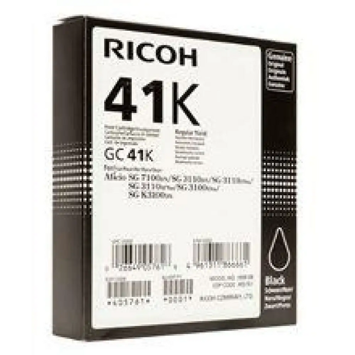 Мастило гел RICOH GC41K 2500 копия Черен