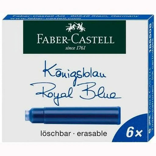 Мастило пълнител Faber-Castell 185506 Тъмно синьо Патрон