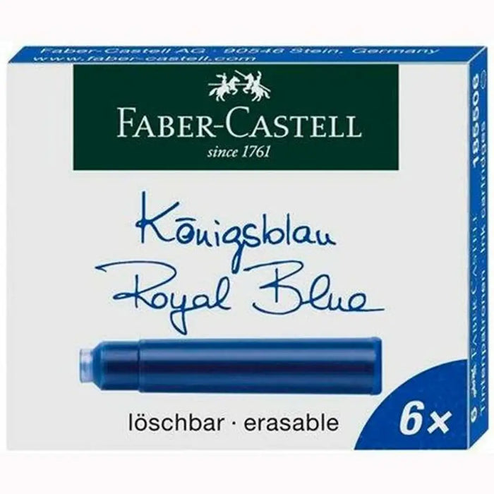 Мастило пълнител Faber-Castell 185506 Тъмно синьо Патрон