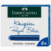 Мастило пълнител Faber-Castell 185506 Тъмно синьо Патрон
