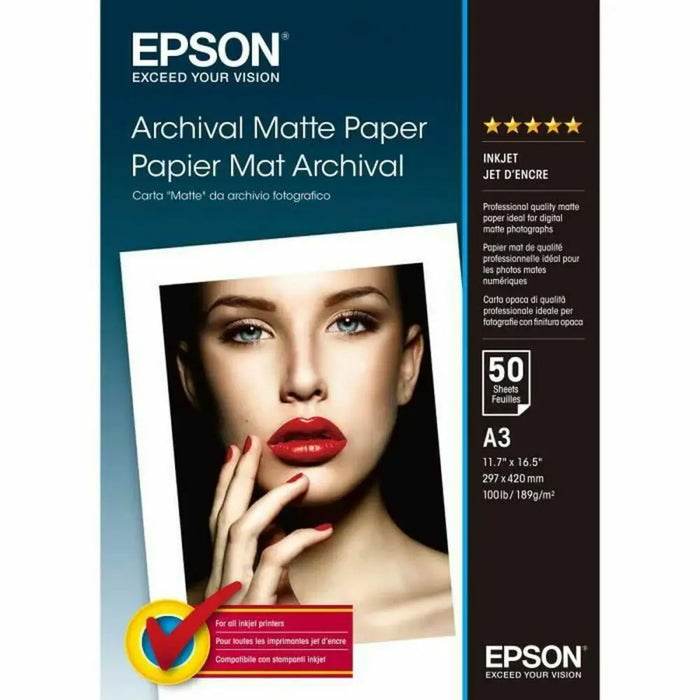 Матирана Фотохартия Epson C13S041344 A3 50 Листи