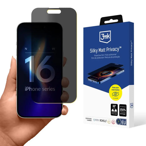 Матово фолио Privacy 3mk Silky Matt Privacy за iPhone 16 Pro