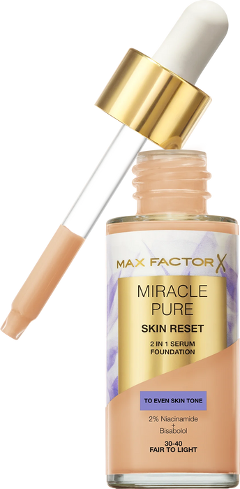 Серум и течен фон дьо тен 2в1 Miracle Pure 30-40 Fair To Light, 30 ml