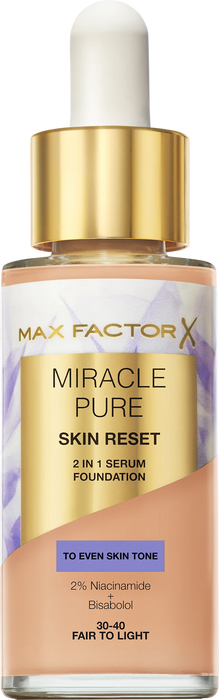 Серум и течен фон дьо тен 2в1 Miracle Pure 30-40 Fair To Light, 30 ml