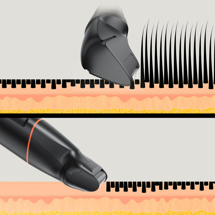 MAXGROOM LK-881 многофункционален тример със сменяеми накрайници - черен