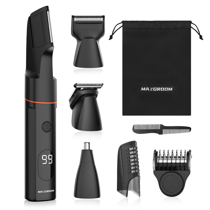 MAXGROOM LK-881 многофункционален тример със сменяеми накрайници - черен