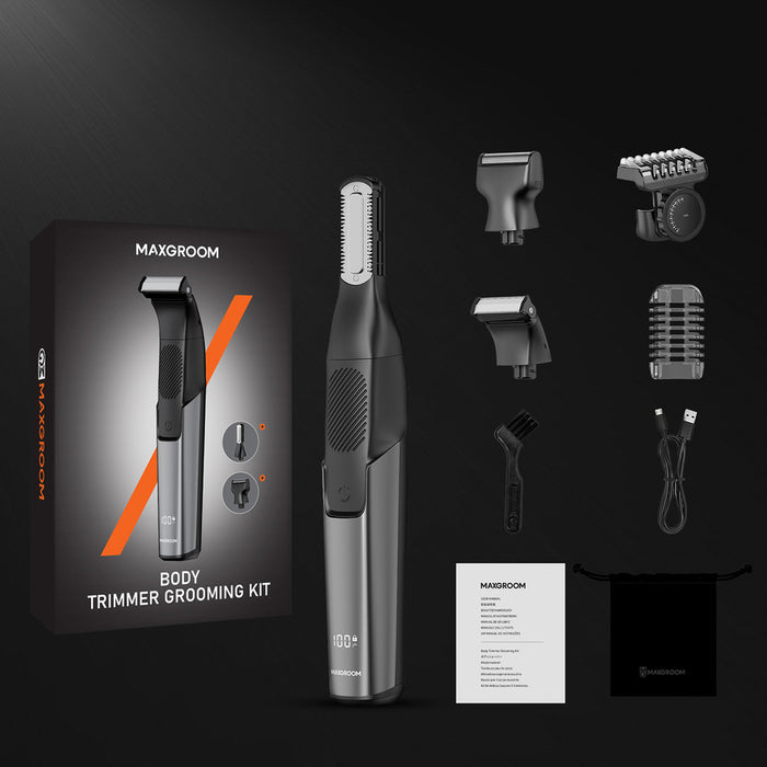 MAXGROOM M-319 многофункционален тример със сменяеми накрайници - черен
