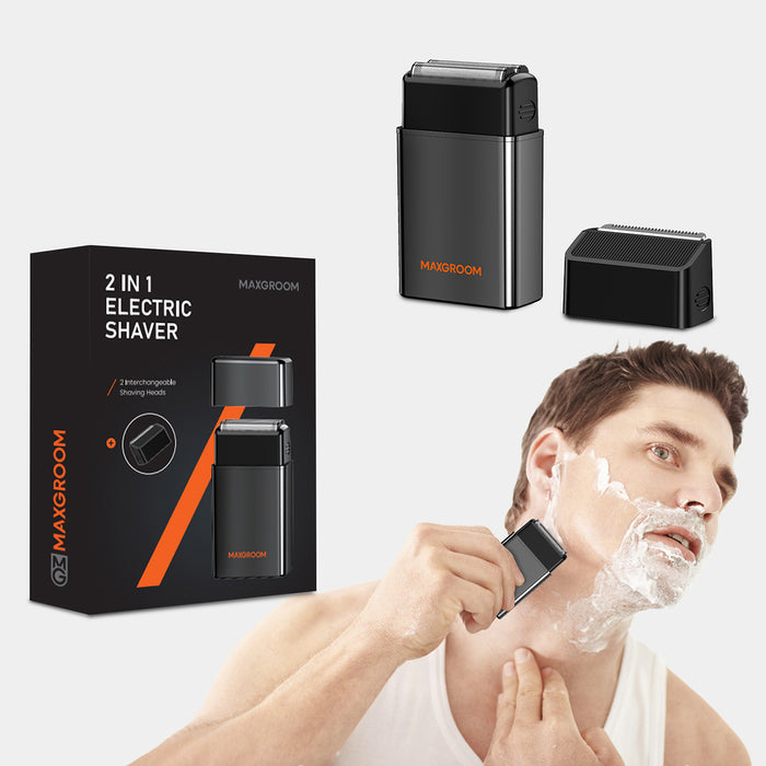 MAXGROOM M-5580 2-в-1 електрическа самобръсначка - черна