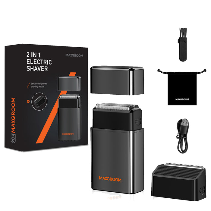 MAXGROOM M-5580 2-в-1 електрическа самобръсначка - черна
