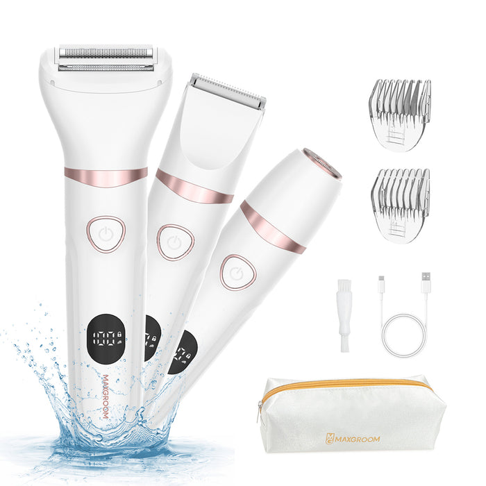 MAXGROOM M-105 Тример за тяло и лице 3 в 1 за жени - бял