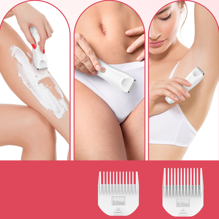 MAXGROOM M-9082 2-в-1 тример за тяло и лице за жени - бял