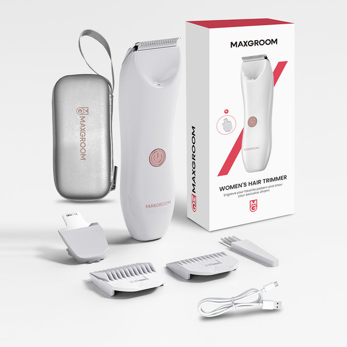 MAXGROOM M-9082 2-в-1 тример за тяло и лице за жени - бял
