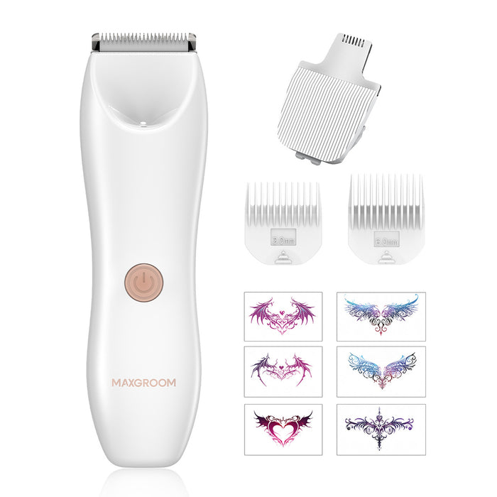 MAXGROOM M-9082 2-в-1 тример за тяло и лице за жени - бял