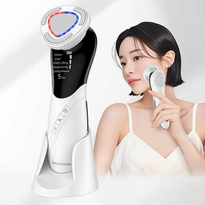 MAXGROOM D849 9-в-1 масажор за лице с функции за грижа - бял