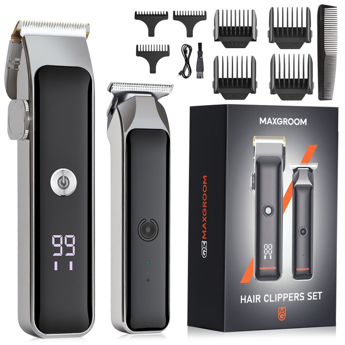 Машинка за подстригване MAXGROOM M608 с тример - черна
