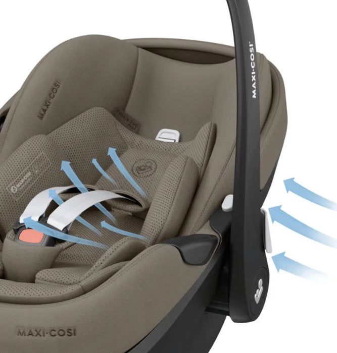 Кошница за кола Maxi-Cosi - Pebble 360 Pro 2, i-Size, 40-87 cm, Twillic, Truffle