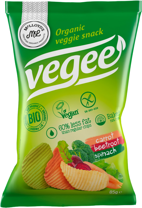 Био печен картофен чипс със зеленчуци, 85 g