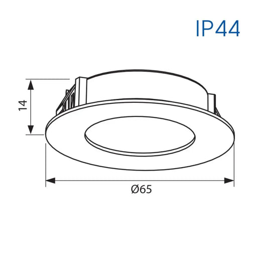 МЕБЕЛНА LED ЛУНА OLI 2W 150LM IP44 ЧЕРНА