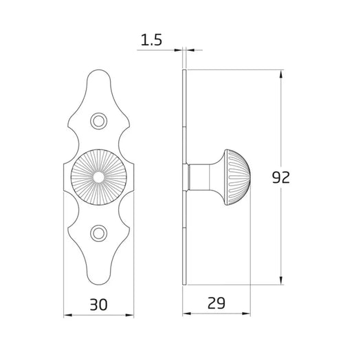 МЕБЕЛНА ДРЪЖКА ЧЕРНА 48 ММ AMIG МОД.101