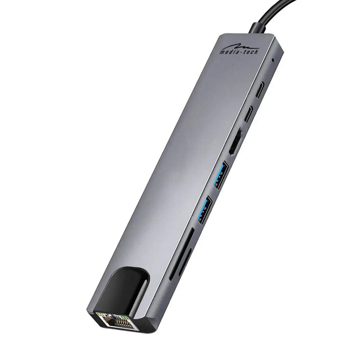 MEDIA-TECH USB ХЪБ 8 В 1 ГИГА LAN ХЪБ MT5046