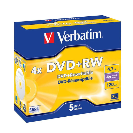 Медия Verbatim DVD + RW SERL 4.7GB 4X MATT SILVER