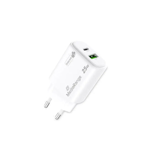 MediaRange Адаптер за бързо зареждане 25W GaN 1x USB-C и 1x