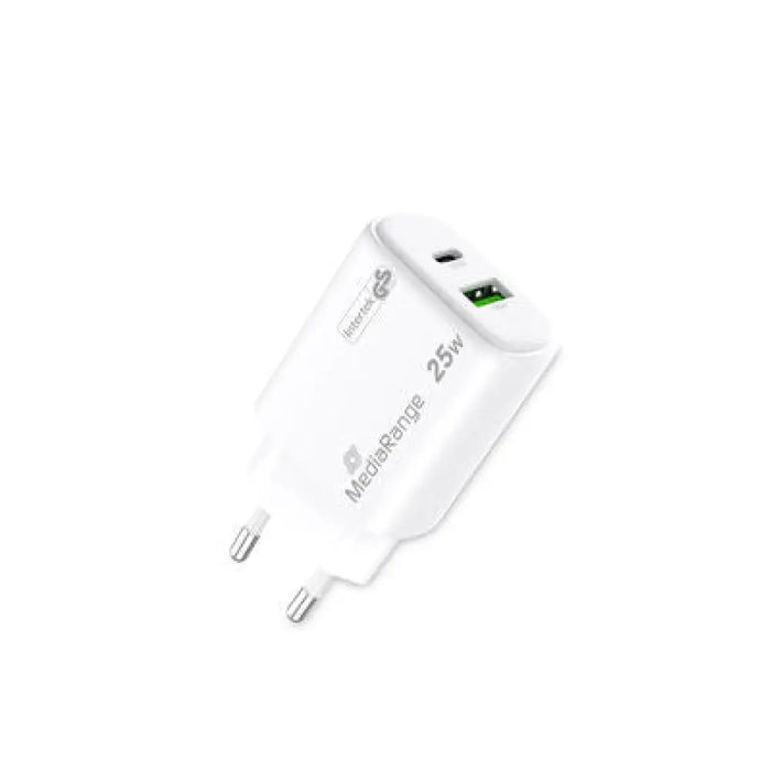 MediaRange Адаптер за бързо зареждане 25W GaN 1x USB-C и 1x
