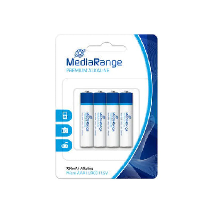 MediaRange Батерии Premium Alkaline AAA/LR03 4бр.
